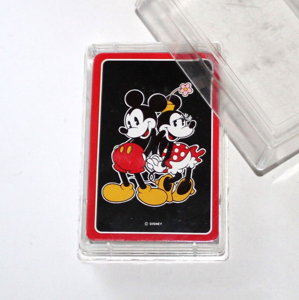 Walt Disney Playing Cards Mickey Minnie Mouse NEW Sealed black red
